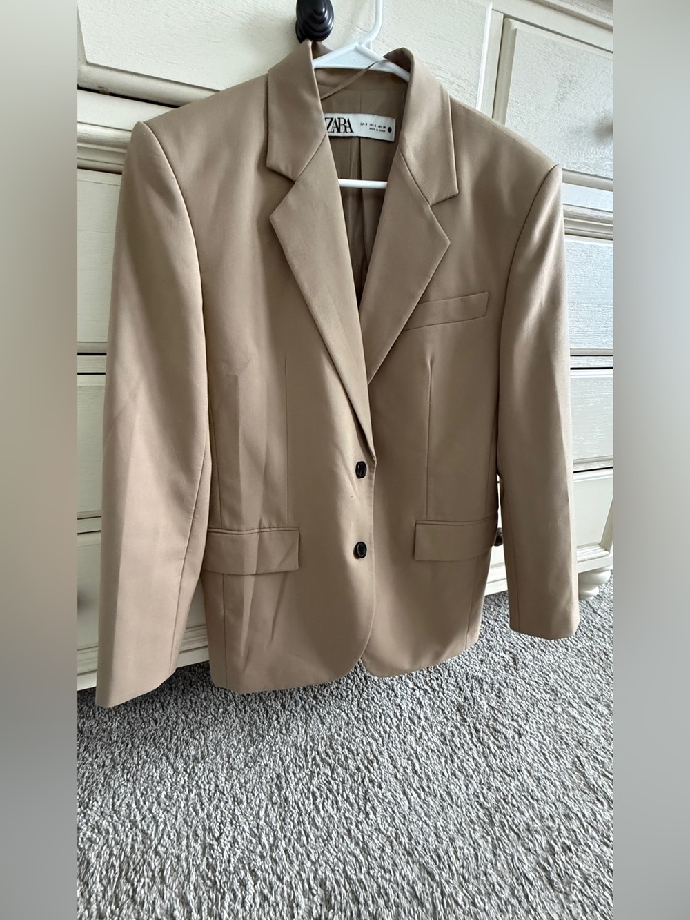 Zara Classic Women's Oversized Blazer - Beige